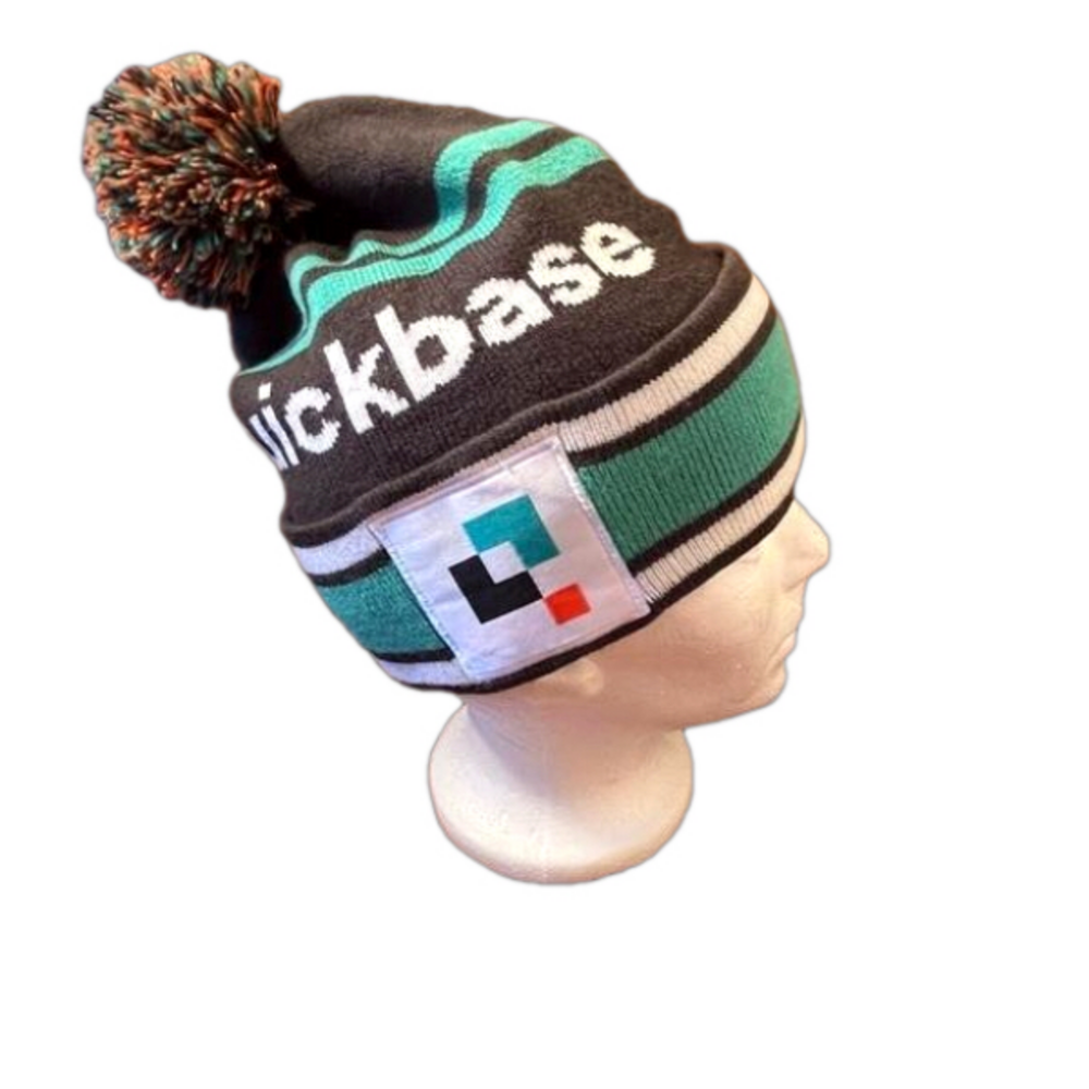 Quickbase winter ski hat toque with pom pom unisex